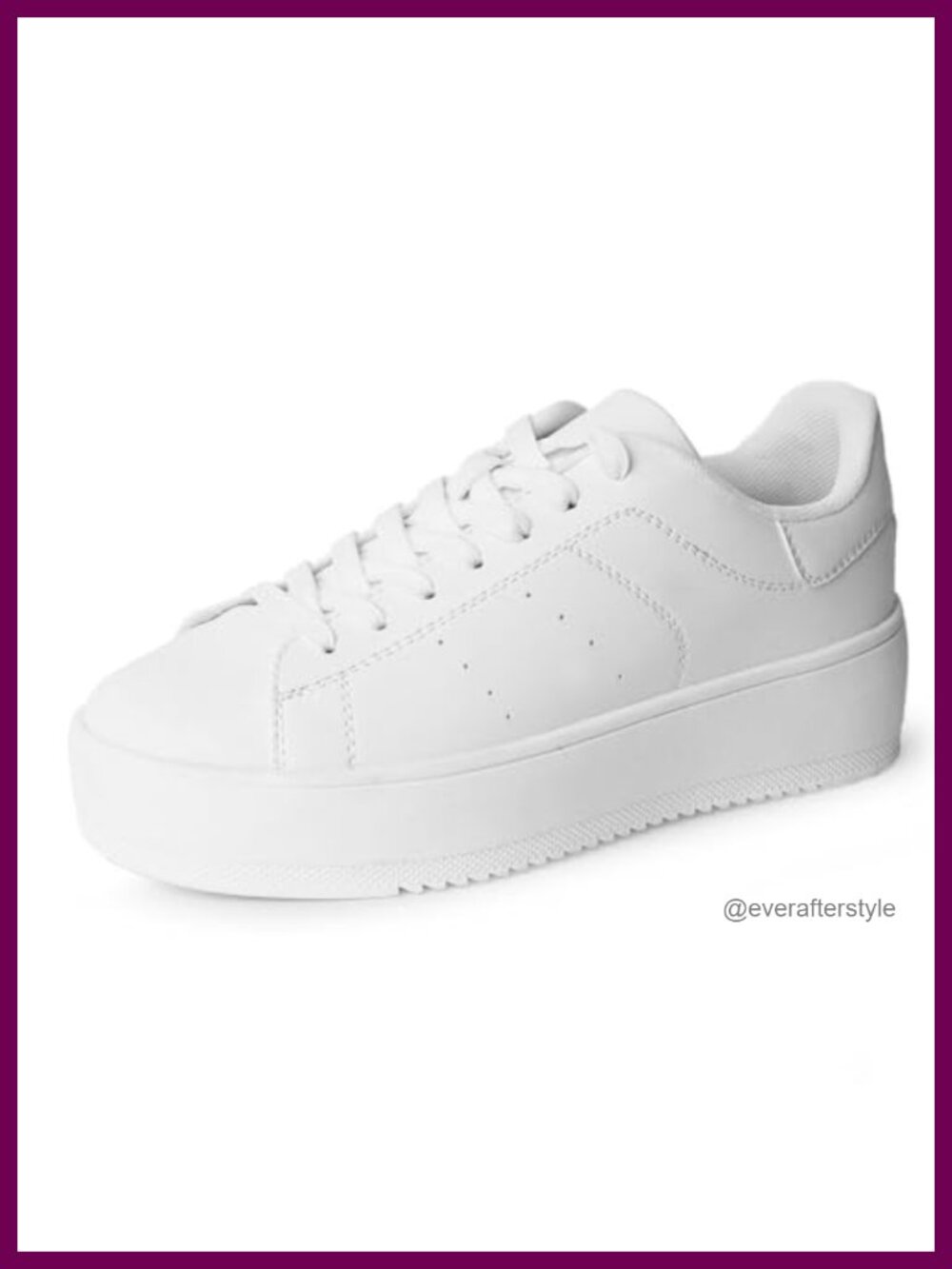 Hero Platform Sneakers - Vegan Leather Casual Lace Up Tennis Shoes